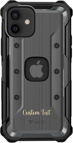 Vena vArmor Rugged Case Compatible with Apple iPhone 12 Pro Max (6.7"-inch), (Military Grade Drop Protection) Heavy Duty Holster Belt Clip Cover with Kickstand - Space Gray in Kuwait