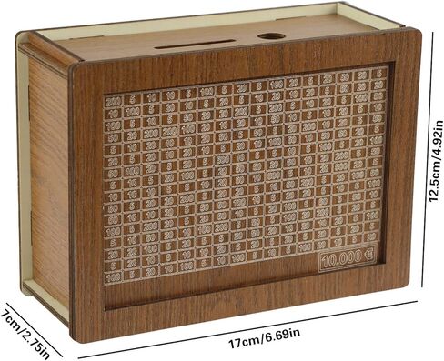 بنك أصبع للبنين والبنات، بنك أصبع خشبي للبالغين، بنك نقود مع قلم تحديد، بنك أصبع خشبي، صندوق نقود مع عداد، مناسب لهدايا عيد الميلاد، صناديق الكلية (10000 يورو) in Kuwait