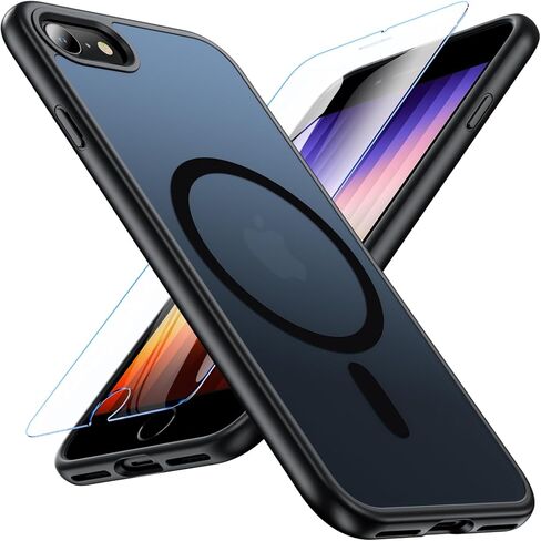 owkey for iPhone SE Case ، Magnetic iPhone SE 2022 (3rd)/2020 (2nd)/iPhone 8/7 Case لـ Magsafe المتوافق مع الزجاج المقسى ، in Kuwait