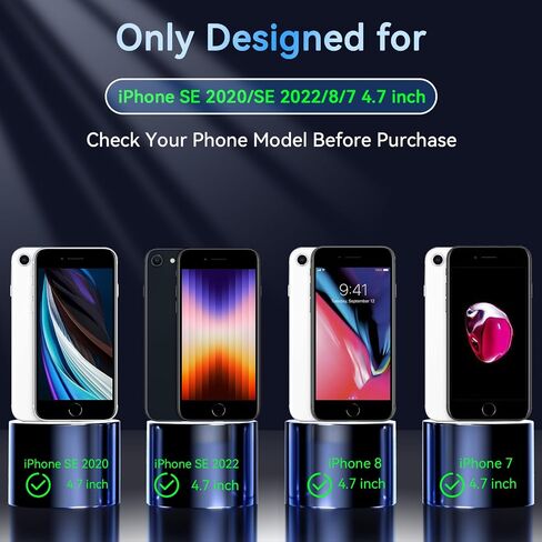 owkey for iPhone SE Case ، Magnetic iPhone SE 2022 (3rd)/2020 (2nd)/iPhone 8/7 Case لـ Magsafe المتوافق مع الزجاج المقسى ، in Kuwait