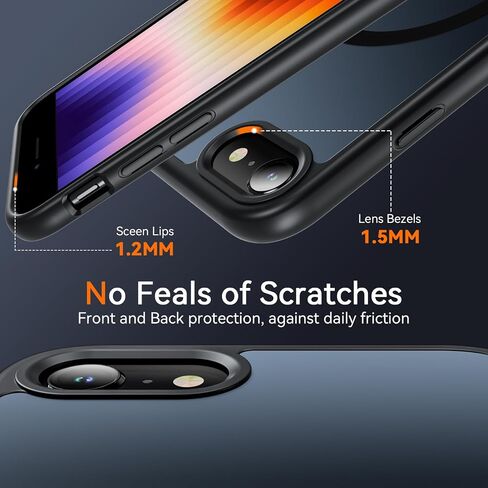 owkey for iPhone SE Case ، Magnetic iPhone SE 2022 (3rd)/2020 (2nd)/iPhone 8/7 Case لـ Magsafe المتوافق مع الزجاج المقسى ، in Kuwait