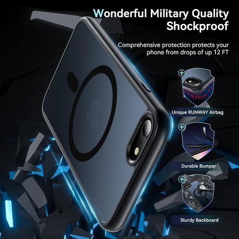 owkey for iPhone SE Case ، Magnetic iPhone SE 2022 (3rd)/2020 (2nd)/iPhone 8/7 Case لـ Magsafe المتوافق مع الزجاج المقسى ، in Kuwait