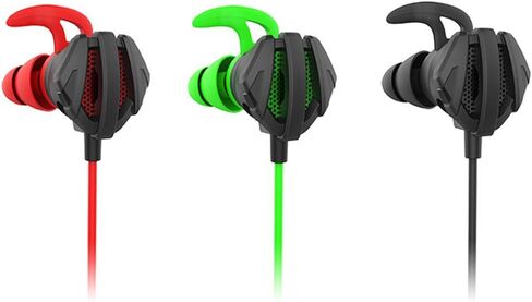 Yunir ABS, TPE, Universal Wired Gaming Headset with Microphone, 10mm Dual Microphone Game Earphone, 45° into The Ear, Ergonomic Design, for Mobile Computer, Detachable Long Mic (b) in Saudi Arabia