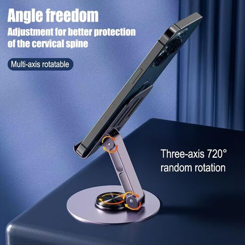 Folding Portable Electronic Device Mount - Adjustable Foldable Holder Stand in Saudi Arabia
