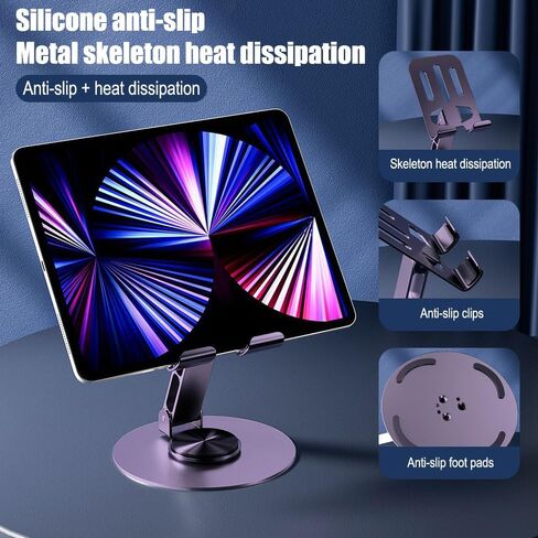 Folding Portable Electronic Device Mount - Adjustable Foldable Holder Stand in Saudi Arabia