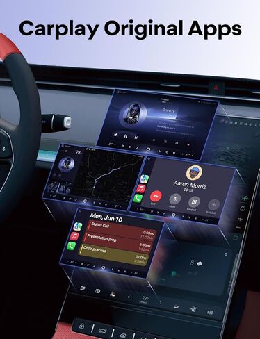 2025 PRO MINI Wireless Carplay Adapter & Android Auto Wireless Adapter ، يحول السلكية إلى رابط لاسلكي مستقر سريع ، ومزمن منخفض ، وإعداد سهل في 2016+ سيارات سلكية ، iOS 10+ & Android 11+ ، USB/Type-C in Kuwait
