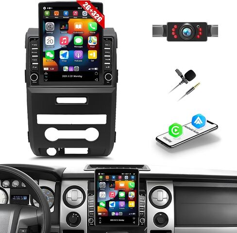 9.7 '' ’‘ alsal reco screen for ford f150 2009 2010 2011 2012 2013 2014 مع Apple Carplay Android Auto ، ترقية لـ F150 Stereo GPS ، WiFi ، BT ، HIFI ، FM ، SWC ، CAM النسخ الاحتياطي in Saudi Arabia