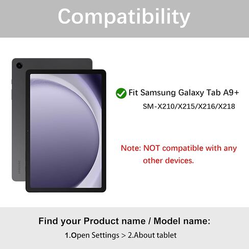 حالة مع لوحة المفاتيح لـ Samsung Galaxy Tab A9+/A9 Plus 5G 2023 (النموذج: SM-X210/X215/X216/X218) ، [دعم 3 نظام] لوحة مفاتيح لاسلكية قابلة للفصل المغناطيسية لجهاز Galaxy Tablet 11 "، الأزرق in Kuwait