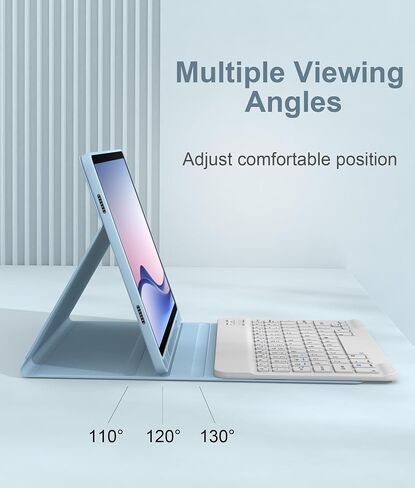 حالة مع لوحة المفاتيح لـ Samsung Galaxy Tab A9+/A9 Plus 5G 2023 (النموذج: SM-X210/X215/X216/X218) ، [دعم 3 نظام] لوحة مفاتيح لاسلكية قابلة للفصل المغناطيسية لجهاز Galaxy Tablet 11 "، الأزرق in Kuwait