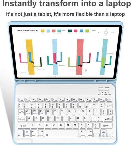 حالة مع لوحة المفاتيح لـ Samsung Galaxy Tab A9+/A9 Plus 5G 2023 (النموذج: SM-X210/X215/X216/X218) ، [دعم 3 نظام] لوحة مفاتيح لاسلكية قابلة للفصل المغناطيسية لجهاز Galaxy Tablet 11 "، الأزرق in Kuwait