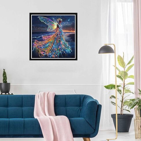 5D Diamond Painting Autumn Lakeside Elk Full Drill by Number Kits, SKRYUIE DIY Rhinestone Pasted Paint with Diamond Set Arts Craft Decorations (16x20inch) in Kuwait