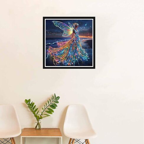 5D Diamond Painting Autumn Lakeside Elk Full Drill by Number Kits, SKRYUIE DIY Rhinestone Pasted Paint with Diamond Set Arts Craft Decorations (16x20inch) in Kuwait