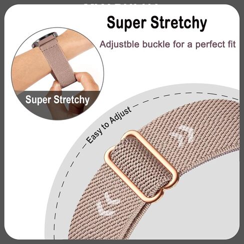 4 Pack Stretchy Watch Bands Compatible with Garmin Forerunner 165, Loop Nylon Elastic Fabric Strap for Garmin Forerunner 165 Music Watch in Kuwait