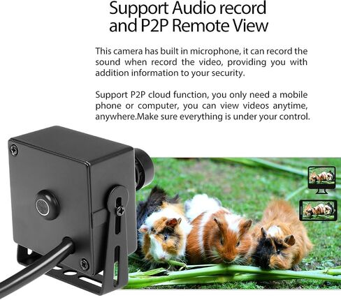 5MP Mini Security Indoor POE IP Camera Built in Microphone,Audio Camera 3.6mm Lens 80° Remote Viewing P2P CCTV Video Mini cam H.265 Motion Detection (I706-P-A-HS-S) in Kuwait
