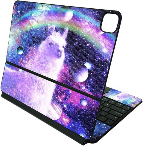 MAYESYSKINS CORBON CORBON CORBON CORPATING FACKED Apple Magic Keyboard for iPad Pro 12.9 "(الجيل الثالث إلى السادس) - Cat sloth llama | الواقي ، المتين الألياف الكربونية المتينة | مصنوعة في الولايات المتحدة الأمريكية in Kuwait