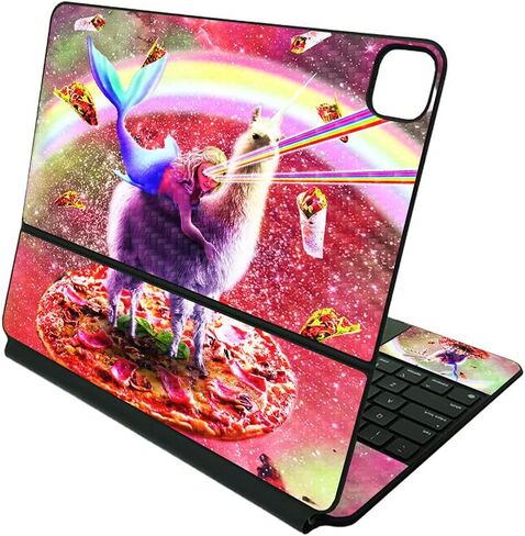 MAYESYSKINS CORBON CORBON CORBON CORPATING FACKED Apple Magic Keyboard for iPad Pro 12.9 "(الجيل الثالث إلى السادس) - Cat sloth llama | الواقي ، المتين الألياف الكربونية المتينة | مصنوعة في الولايات المتحدة الأمريكية in Kuwait