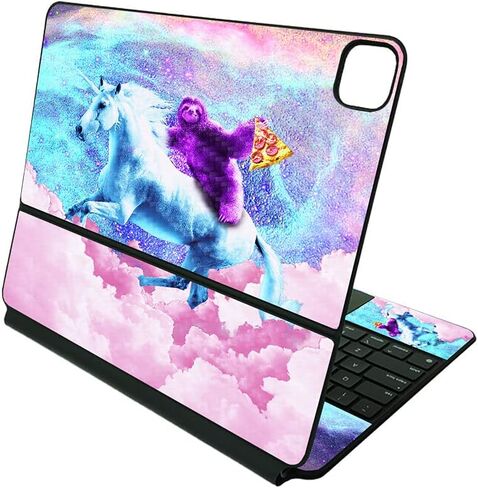 MAYESYSKINS CORBON CORBON CORBON CORPATING FACKED Apple Magic Keyboard for iPad Pro 12.9 "(الجيل الثالث إلى السادس) - Cat sloth llama | الواقي ، المتين الألياف الكربونية المتينة | مصنوعة في الولايات المتحدة الأمريكية in Kuwait