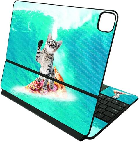MAYESYSKINS CORBON CORBON CORBON CORPATING FACKED Apple Magic Keyboard for iPad Pro 12.9 "(الجيل الثالث إلى السادس) - Cat sloth llama | الواقي ، المتين الألياف الكربونية المتينة | مصنوعة في الولايات المتحدة الأمريكية in Kuwait