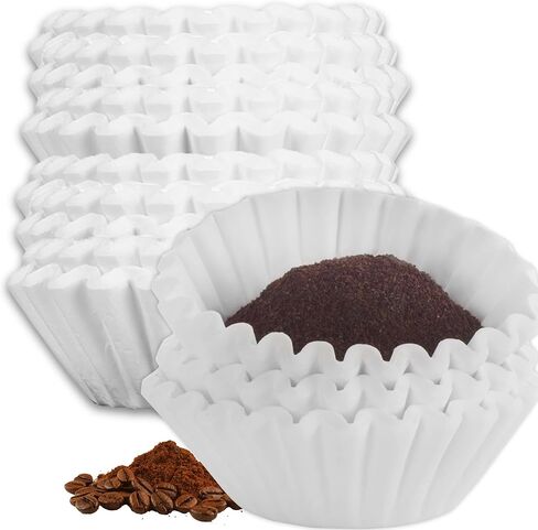 Large Coffee Filters, 12 Cup Premium Disposable Coffee Filters, 9 3/4" x 4 1/4" Inch Size, Tall-Sided Design, Compatible with Bunn Commercial & Large Brewers, No Ground Overflow, 500 Count Pack. in Saudi Arabia
