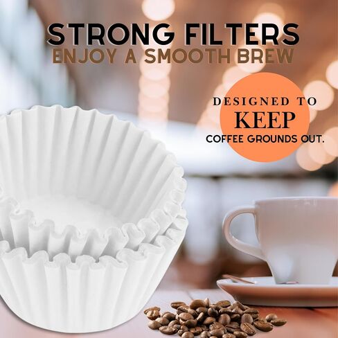Large Coffee Filters, 12 Cup Premium Disposable Coffee Filters, 9 3/4" x 4 1/4" Inch Size, Tall-Sided Design, Compatible with Bunn Commercial & Large Brewers, No Ground Overflow, 500 Count Pack. in Saudi Arabia
