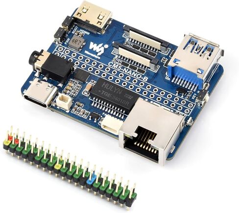 Nano Base Board for Raspberry Pi Compute Module 5 Lite/eMMC Series Board, Same Size as CM5, with CM5 Socket/40PIN GPIO Header/RJ45 Gigabit Eth/16PIN PCIe/HDMI/USB 3.2/Audio/MIPI Interface etc. in Saudi Arabia