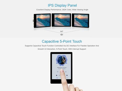 RP2350 2.8inch Touch Display Dev Board, RP2350 MCU Board with 2.8inch LCD, 240×320 Pixels, 5-Point Capacitive Touch IPS SPI Display, Dual-core&Dual-Architecture, Multiple Interfaces in Saudi Arabia