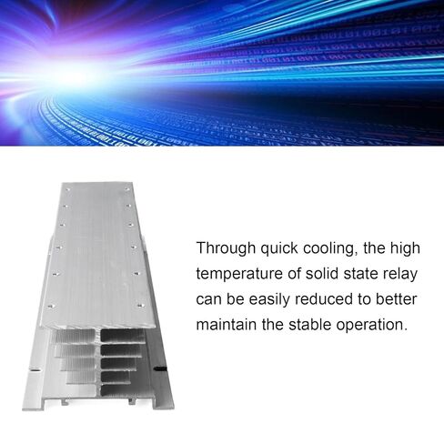 Srliya Solid State Relay Heat Sink Single Phase SSR Heatsink Aluminum Accessory for Cooling in Kuwait