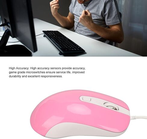 DM010 Wired Gaming Mouse for PC, RGB Backlit 3500DPI Optical Gaming Mouse, USB Computer Mouse for Gamer, Ergonomic Mouse, Gaming Accessories () in Saudi Arabia
