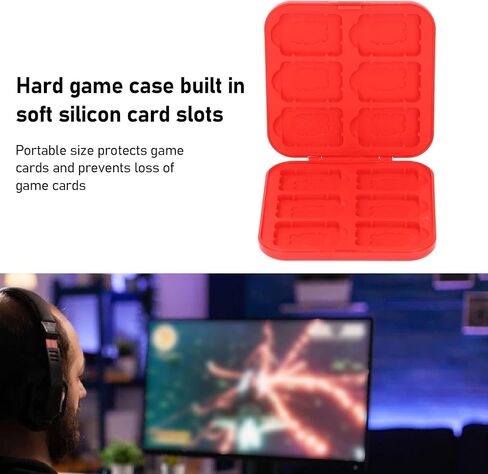 goodstumbler 12 in 1 Game Card Case Universal Compatible with Nintendo Switch: 12 Cartridge Slots Silicon Game Storage Holder for Storage Card SDHC Memory Card and More (Black) in Saudi Arabia
