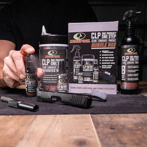Mossy Oak Gun Oil Combo Kit | Cleaner, Lubricant, & Protectant [CLP] | One-Step Gun Cleaner and Gun Oil Lubricant | 2oz. Fine Mist Pump Sprayer & 1 oz. Needle Oiler of CLP Gun Cleaner and Lubricant in Saudi Arabia