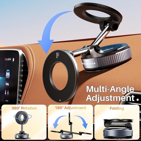 حامل سيارة شفط الهلام النانو ، حامل هاتف مغناطيسي لسيارتك/صالة الألعاب الرياضية/دش ، 360 درجة مئوية قابلة للطي. in Saudi Arabia