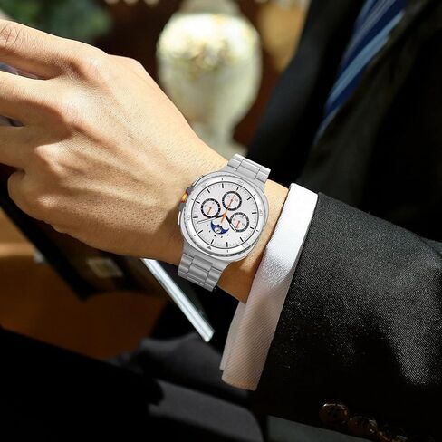 Metal Bands Compatible with Galaxy Watch 8 Band/Galaxy Watch 8 Classic Band,No Gap Business 316L Stainless Steel Strap for Samsung Galaxy Watch 8/8 Classic (2025) 46mm 44mm 40mm Women Men in Kuwait