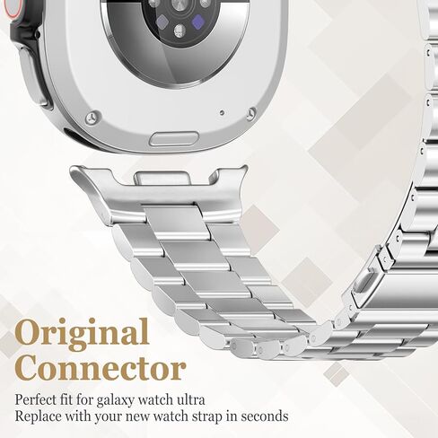 Metal Bands Compatible with Galaxy Watch 8 Band/Galaxy Watch 8 Classic Band,No Gap Business 316L Stainless Steel Strap for Samsung Galaxy Watch 8/8 Classic (2025) 46mm 44mm 40mm Women Men in Kuwait