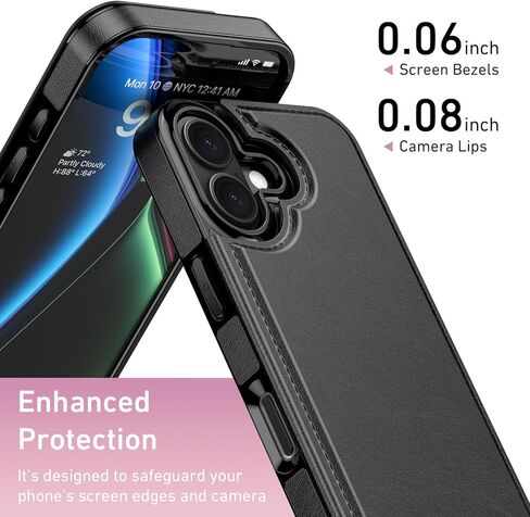 Goodon for iPhone 17 Pro Max Case Wallet - Flip Folio Leather Cover مع تصميم عصري ، 3 فتحات البطاقة ووظيفة Kickstand ، حالة هاتف واقية أنيقة للنساء و - الوردي الساخن in Kuwait