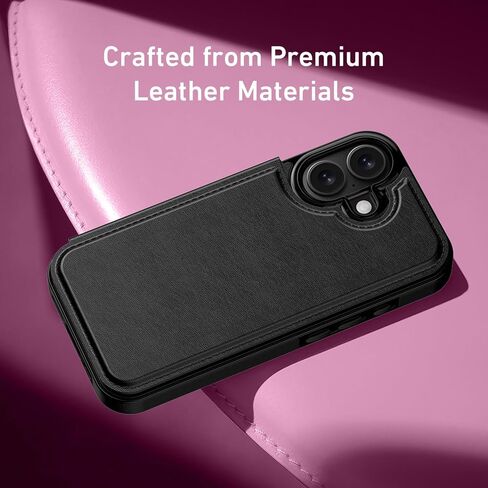Goodon for iPhone 17 Pro Max Case Wallet - Flip Folio Leather Cover مع تصميم عصري ، 3 فتحات البطاقة ووظيفة Kickstand ، حالة هاتف واقية أنيقة للنساء و - الوردي الساخن in Kuwait