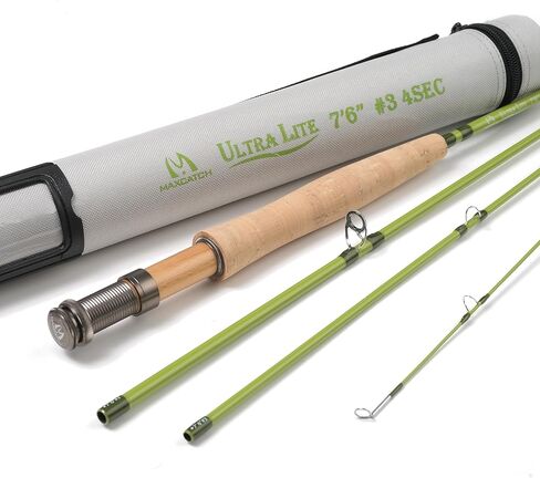 Maxcatch Ultra-Lite Fly Rod for Stream River Panfish/Trout Fishing 1/2/3 Weight and Combo Set Available in Kuwait