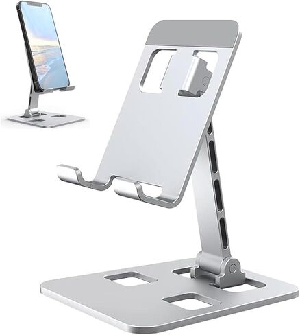 Adjustable Aluminum Phone Stand - Compatible with iPhone 15/14/13/12/11 Pro, Switch & All 4-8" Devices in Saudi Arabia