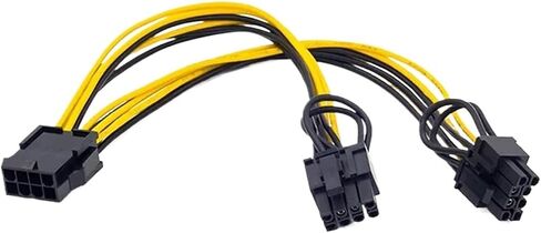 12V EPS CPU 8 PIN إلى 8 (6 2) محول PIN PCIE PCI لكابل تمديد طاقة بطاقة الرسومات 20 سم in Saudi Arabia