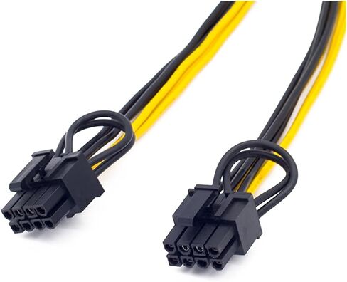 12V EPS CPU 8 PIN إلى 8 (6 2) محول PIN PCIE PCI لكابل تمديد طاقة بطاقة الرسومات 20 سم in Saudi Arabia
