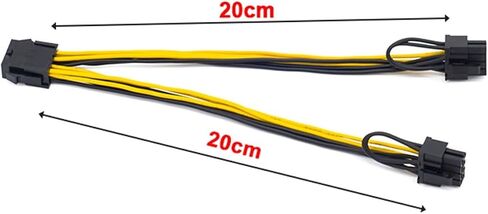 12V EPS CPU 8 PIN إلى 8 (6 2) محول PIN PCIE PCI لكابل تمديد طاقة بطاقة الرسومات 20 سم in Saudi Arabia
