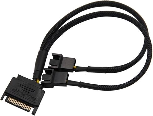 1PCS SATA 15Pin إلى 3Pin 4Pin 4Pin Cable Cable Mainboard CPU Adapter Consulors (Turn 1 Port) in Kuwait