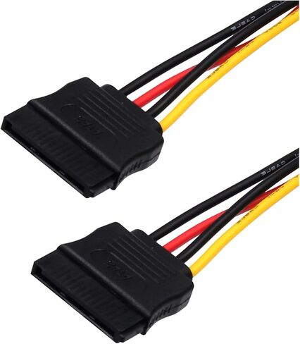1pcs sata 15 pin male to 2 sata 15 pin cable power cable hdd y spint in Saudi Arabia