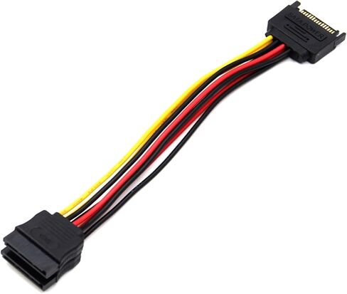 1pcs sata 15 pin male to 2 sata 15 pin cable power cable hdd y spint in Saudi Arabia