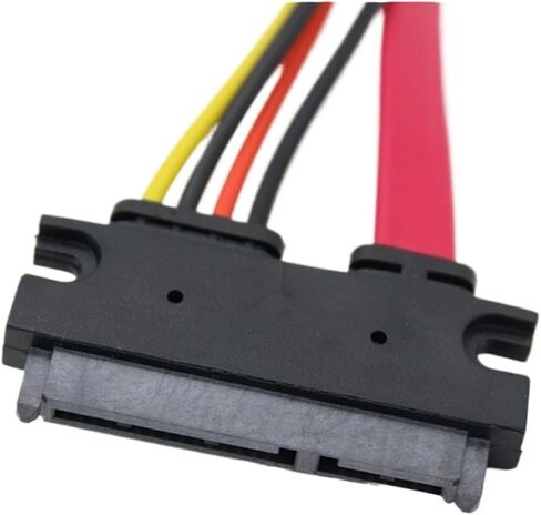 22 Pin Male to Female Sata Extension Cable SATA 3 III 22 Pin 7+15 Pin SATA Data Power Extension Cable(About 30CM) in Saudi Arabia