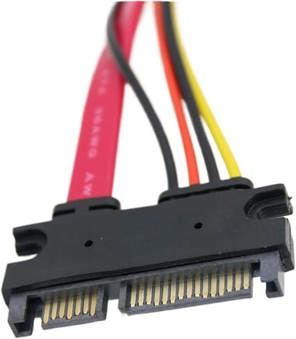 22 Pin Male to Female Sata Extension Cable SATA 3 III 22 Pin 7+15 Pin SATA Data Power Extension Cable(About 30CM) in Saudi Arabia