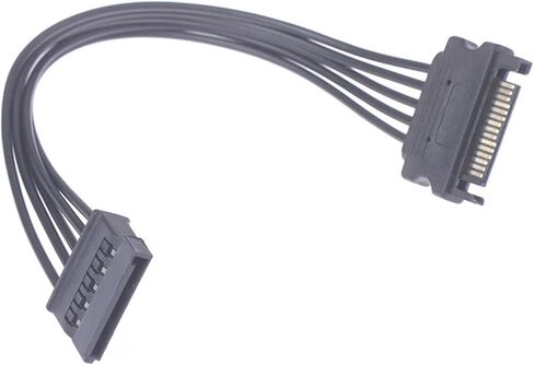 1pc sata 15pin ذكر إلى أنثى تمديد الكابلات HDD SSD إمدادات للكمبيوتر الشخصي 20 سم in Saudi Arabia