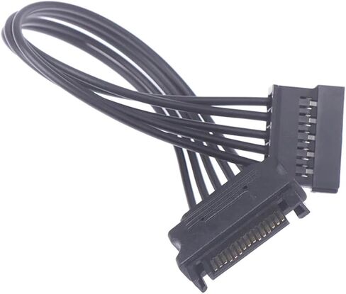 1pc sata 15pin ذكر إلى أنثى تمديد الكابلات HDD SSD إمدادات للكمبيوتر الشخصي 20 سم in Saudi Arabia