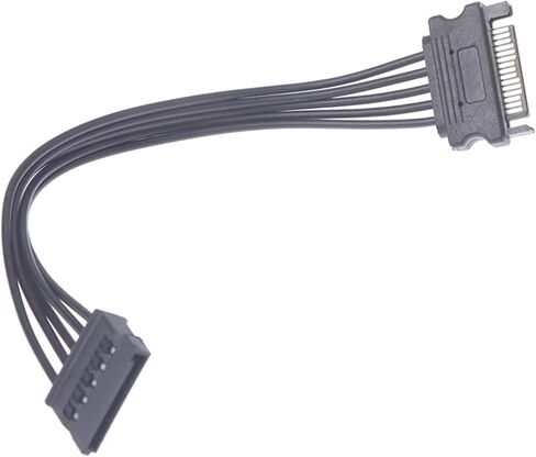 1pc sata 15pin ذكر إلى أنثى تمديد الكابلات HDD SSD إمدادات للكمبيوتر الشخصي 20 سم in Saudi Arabia
