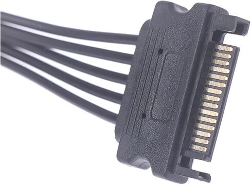 1pc sata 15pin ذكر إلى أنثى تمديد الكابلات HDD SSD إمدادات للكمبيوتر الشخصي 20 سم in Saudi Arabia