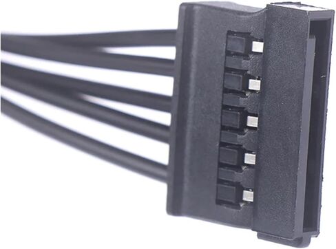 1pc sata 15pin ذكر إلى أنثى تمديد الكابلات HDD SSD إمدادات للكمبيوتر الشخصي 20 سم in Saudi Arabia